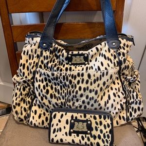 Leopard print Juicy Couture purse and wallet